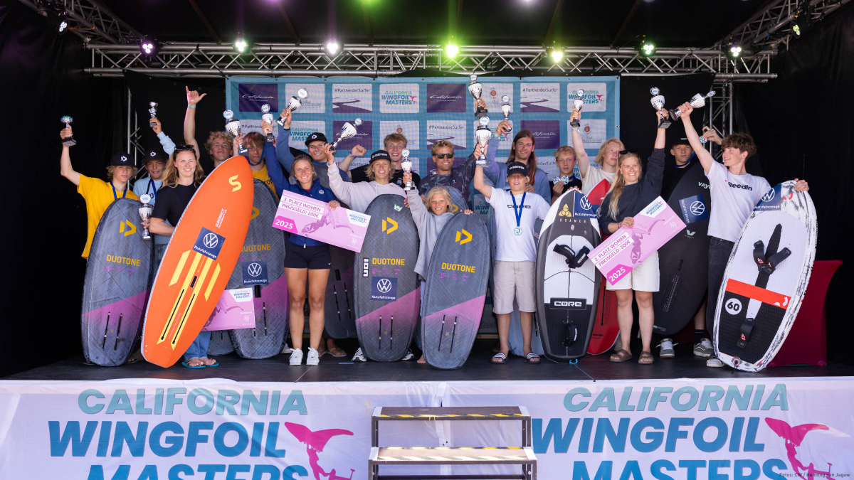 Die Gewinner und Teilnehmer beim Wingfoil Masters Sylt 2025