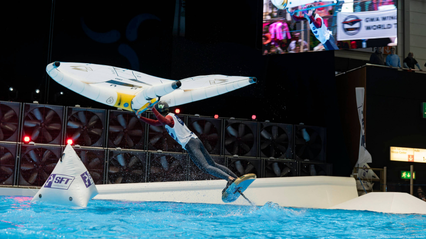 Hubert Christahl at the buoy