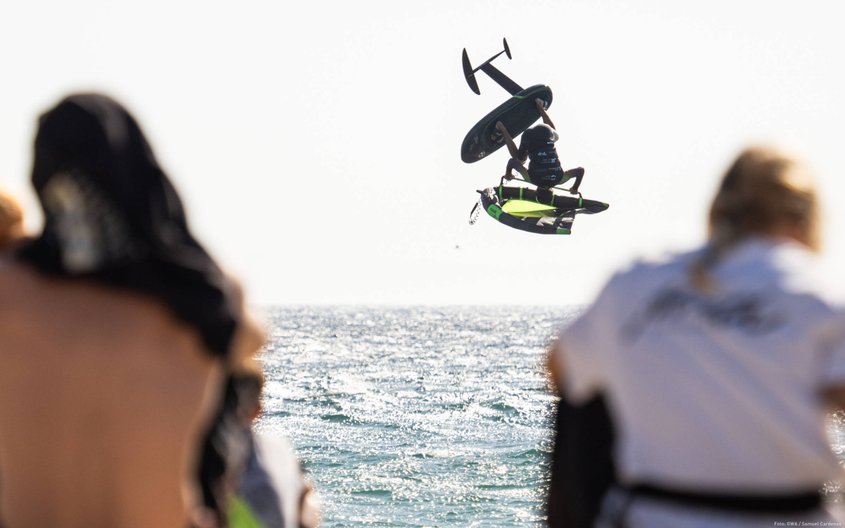 Clement Hamon beim Wingfoil World Cup in Tarifa