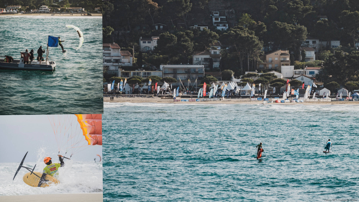 The first downwind parawing world cup in Leucate