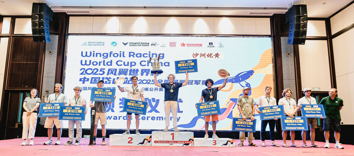 Das Podium beim World Cup in China