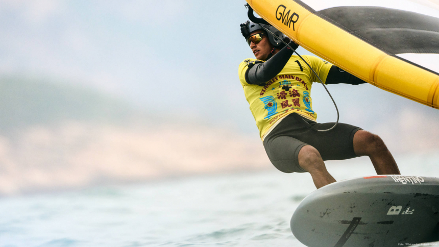 Wingfoil Racing World Cup at Stanley Main Beach off the coast of Hong Kong