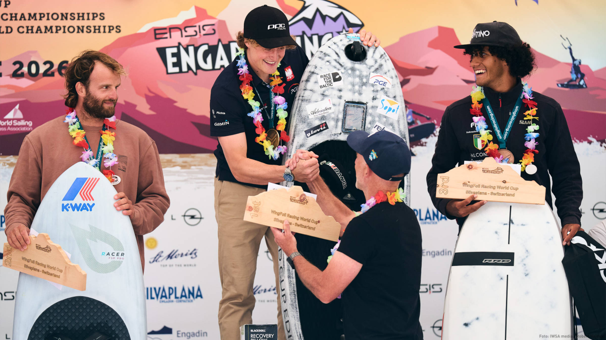 The men's podium