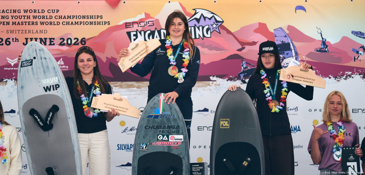 The women's podium