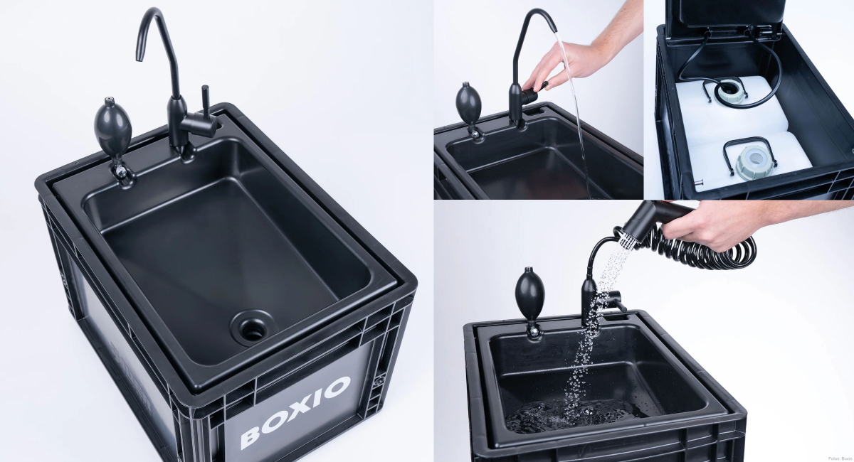 In der Waschbox steckt mehr Hirnschmalz, als man auf den ersten Blick erkennen kann. Das System funktioniert mit Druckluft.