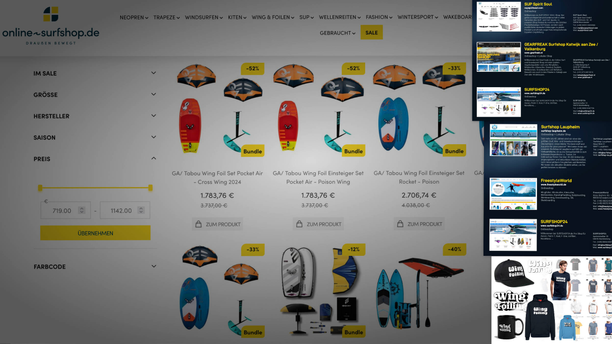 Cyber, Black & Co. - die Preise auch für Wingfoil-Stuff purzeln