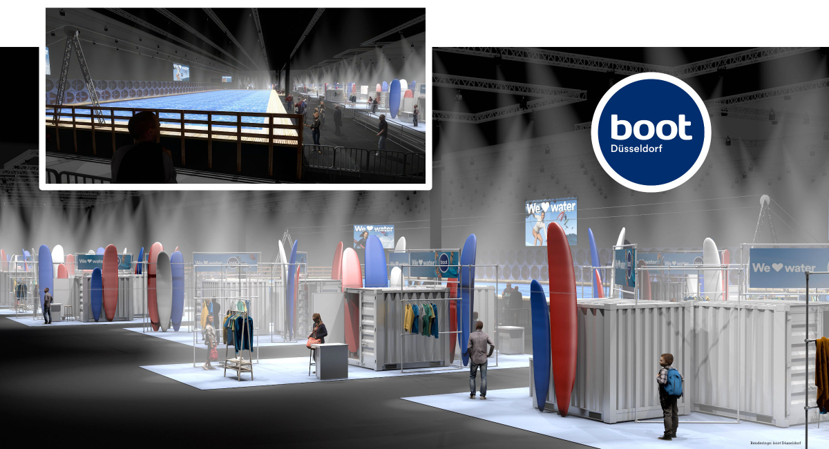 boot Düsseldorf - die neue Surfsport-Halle 17