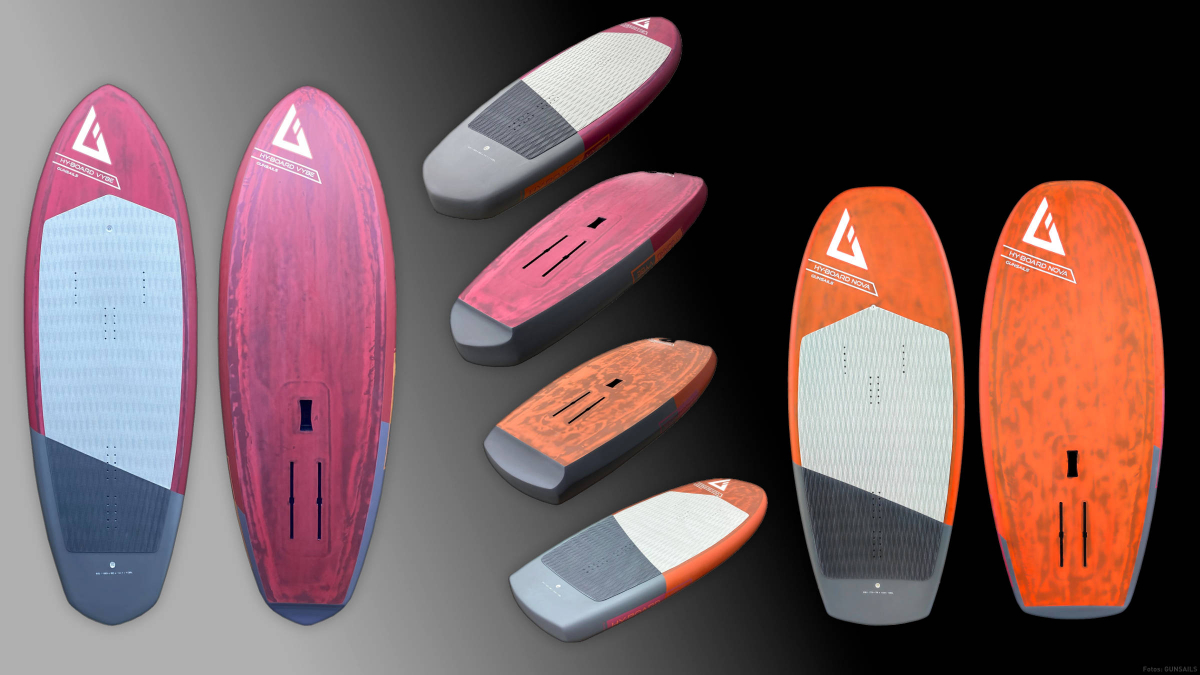 links: HY-BOARD VYBE, rechts: HY-BOARD NOVA