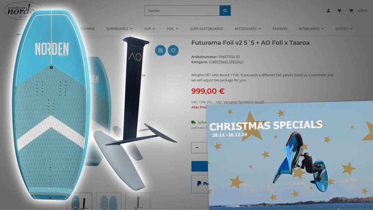 Norden Surfboards Christmas Special - Board und Foil für 999 Euro