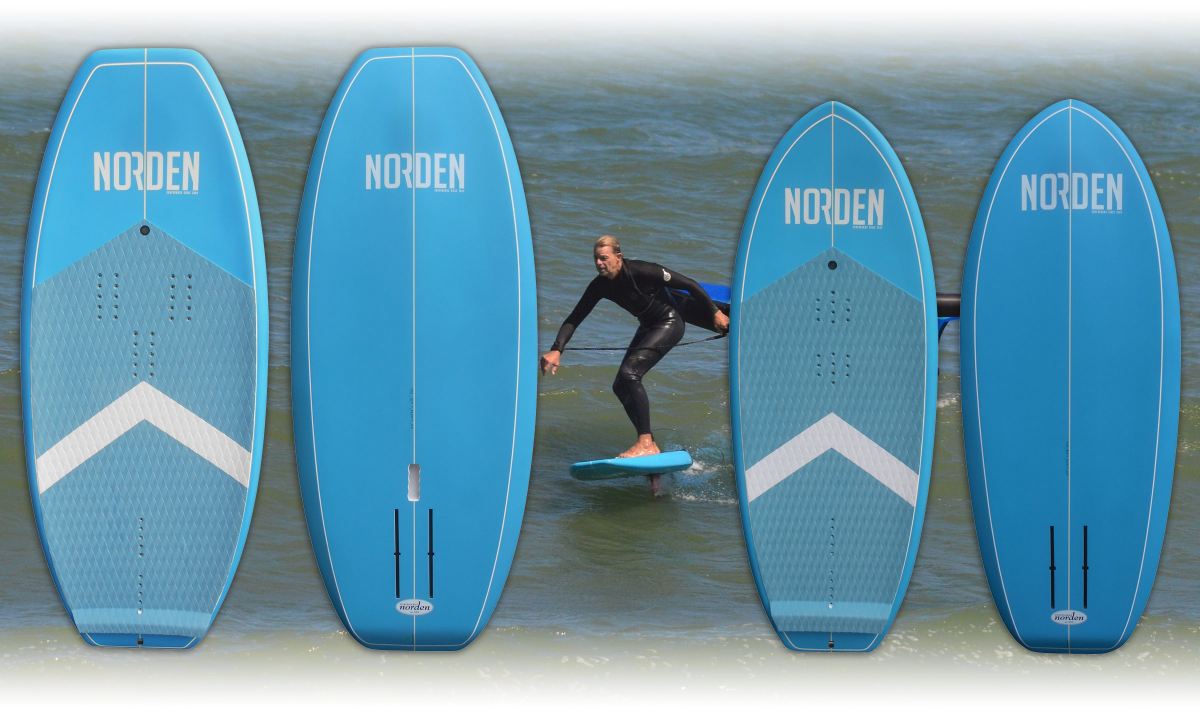Norden bietet 6 Boardgrößen für Surf-, Wing- und SUP-Foiler
