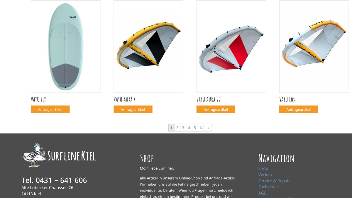 Wing-, Pump- und Downwind-Testmaterial von Patrik, KT, Vayu, Ensis, Reedin, Norden und Neopren von O'Neill