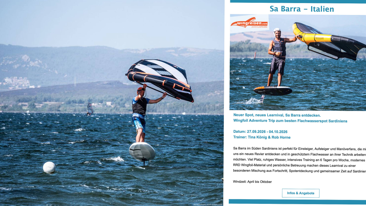 Wing Foil Learnival Sa Barra, Sardinia, Italy