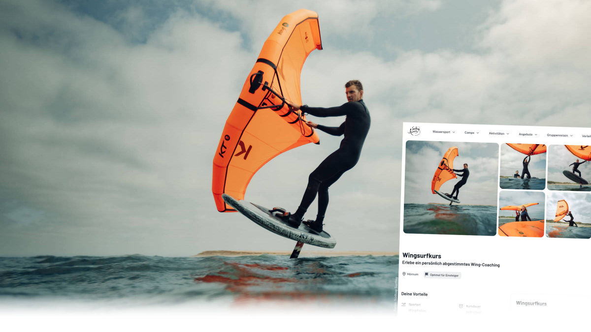 Wingfoilen bei Südkap Surfing auf Sylt - Kurse mit Rabatt