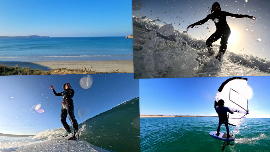 Wing foiling and surfing in Crozon