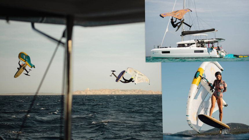 All wing foil sessions started from a boat