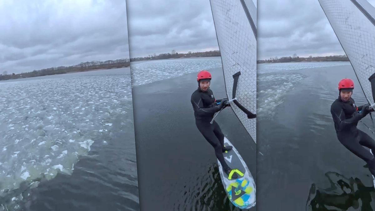 Es schwimmt stellenweise noch Eis auf dem Wittensee