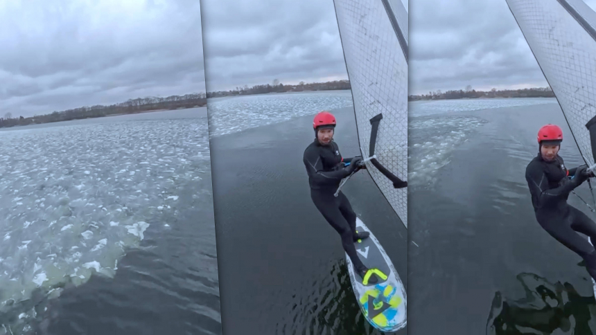 There is still ice floating in some parts of Wittensee