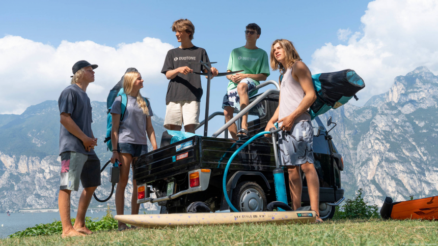 Training together at Lake Garda