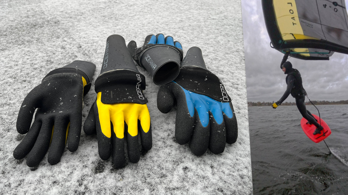 Warme Handschuhe für Wingfoiler - Leopard Shark Plus und Orca Plus von Oceania Gloves im Test