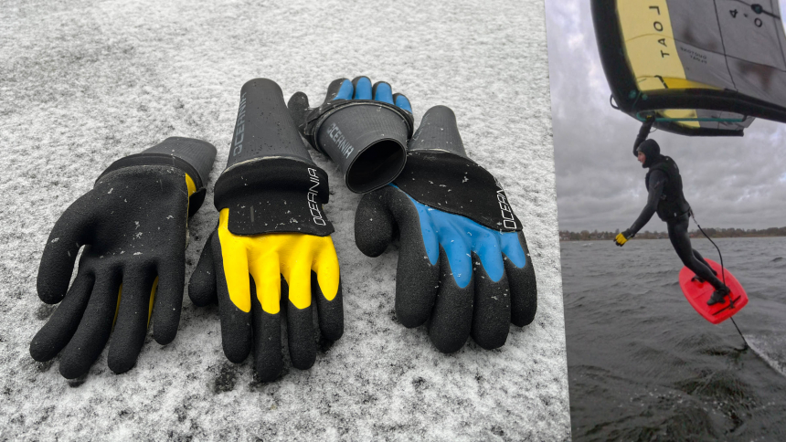 Warm gloves for wing foilers - testing the Leopard Shark Plus and Orca Plus from Oceania Gloves