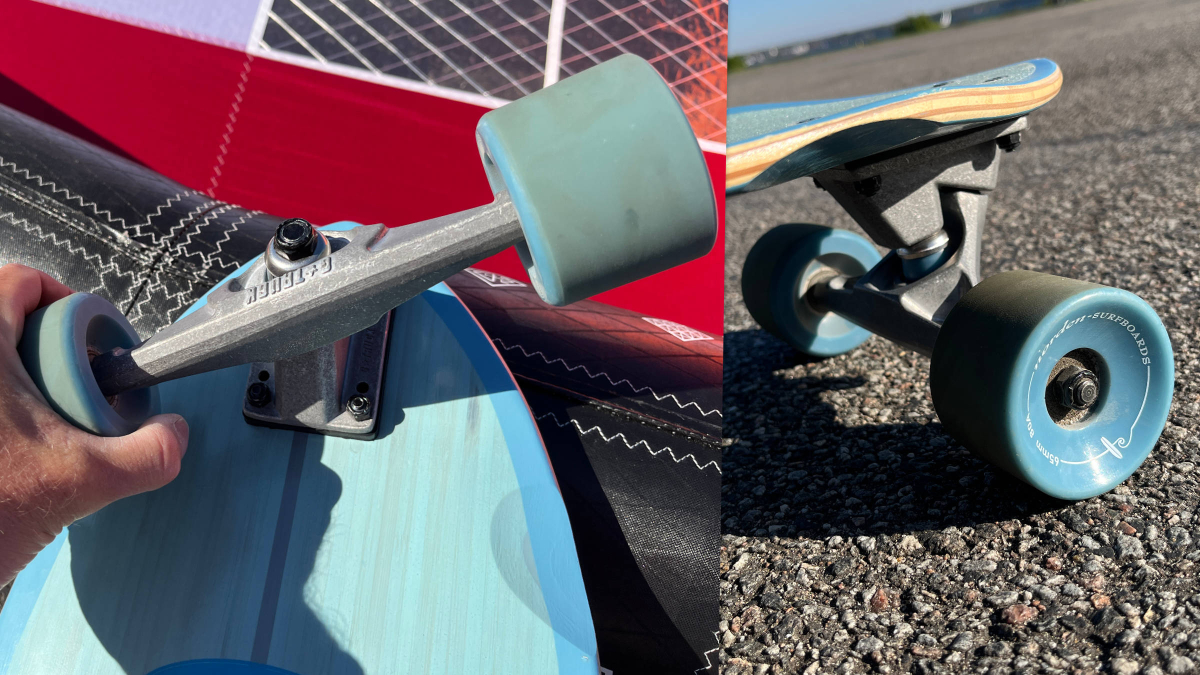 The Norden surf-skate is equipped with G-Trucks