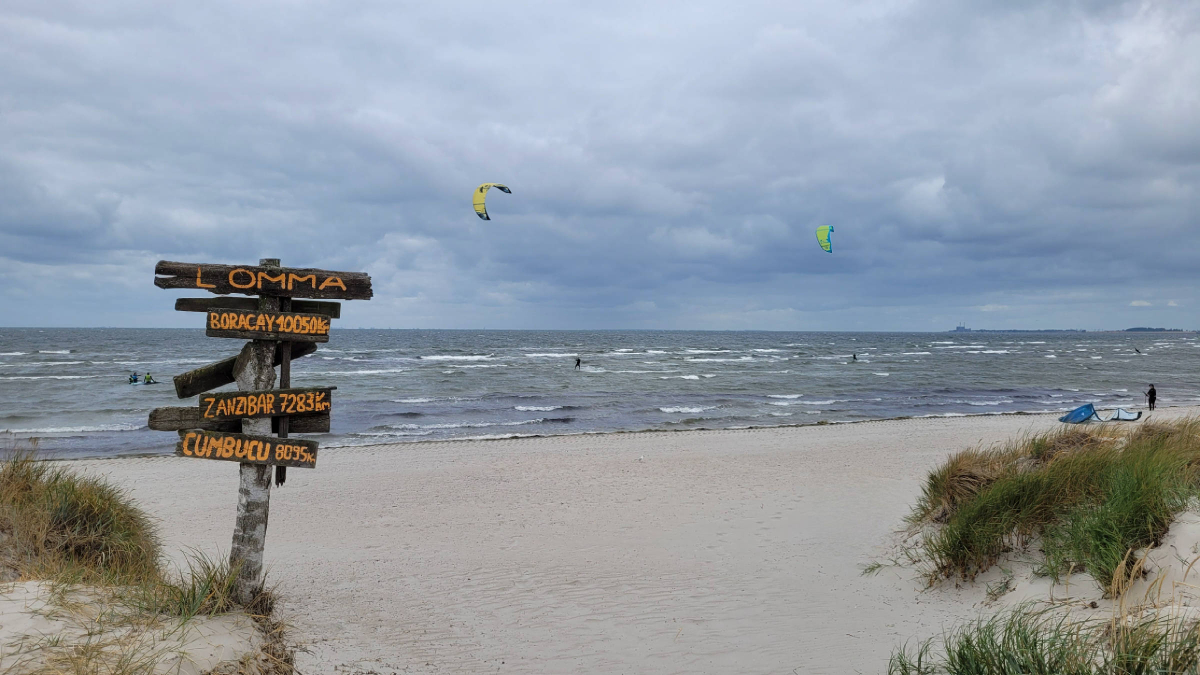 Kitesurfing in Lomma