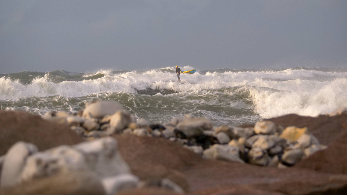 Big waves at the Hanstholm fish factory