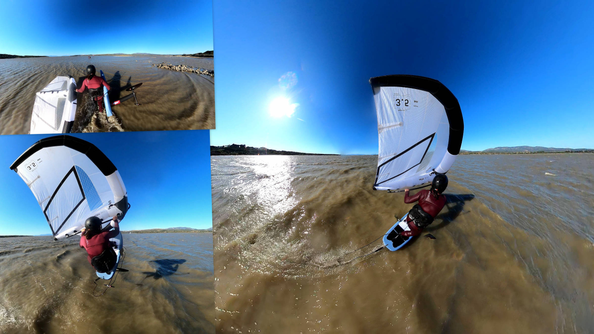 Wing foiling in Leucate