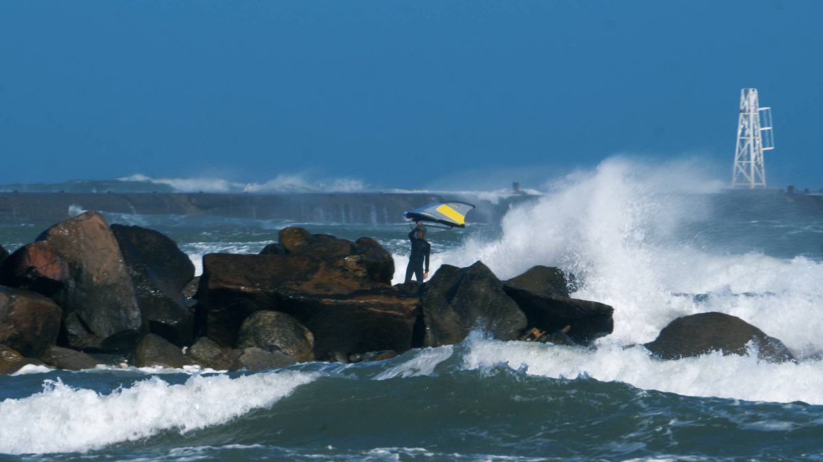 Wing Foiling in Hanstholm - Fish Factory Session